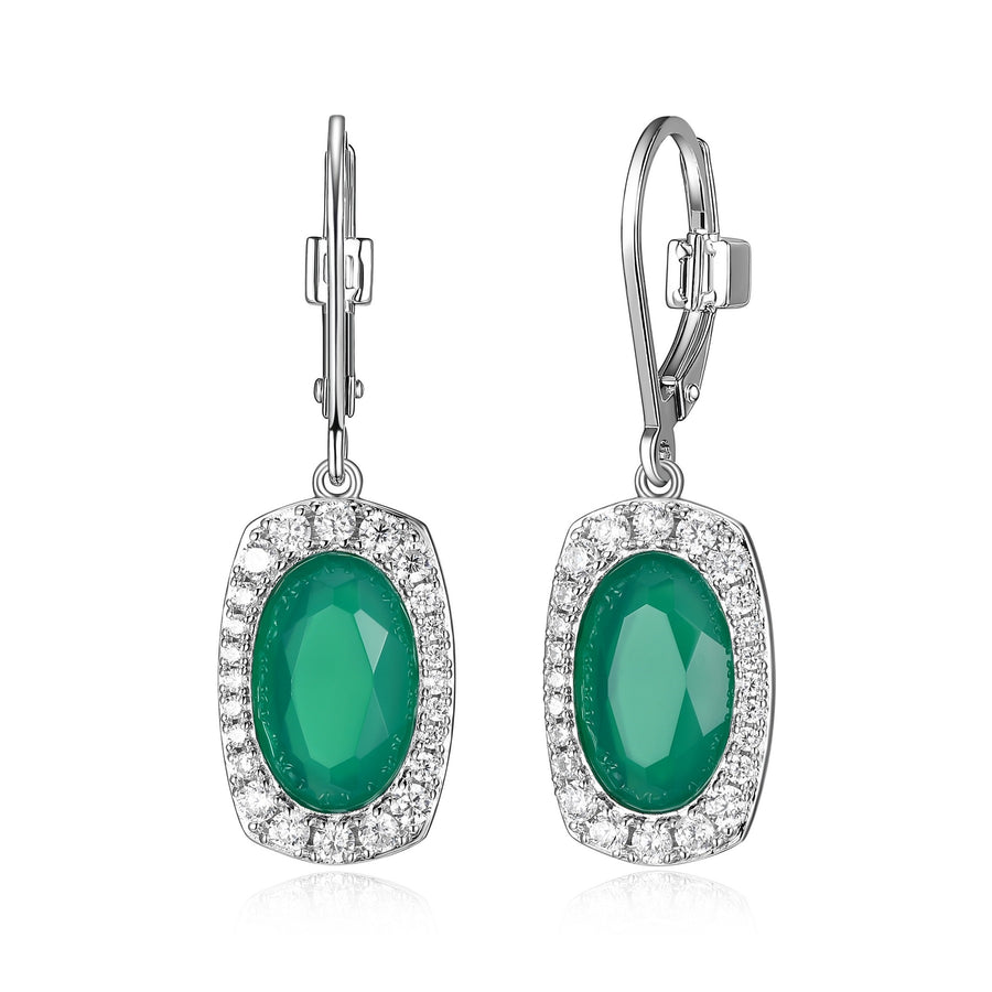 Boucles d'oreilles Elle Aureole Chrysoprase