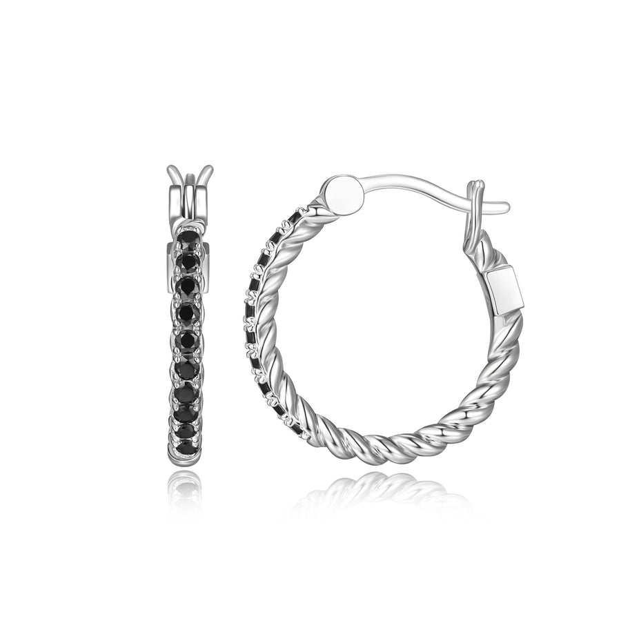 Boucles d'oreilles Elle Nautical Rope Black