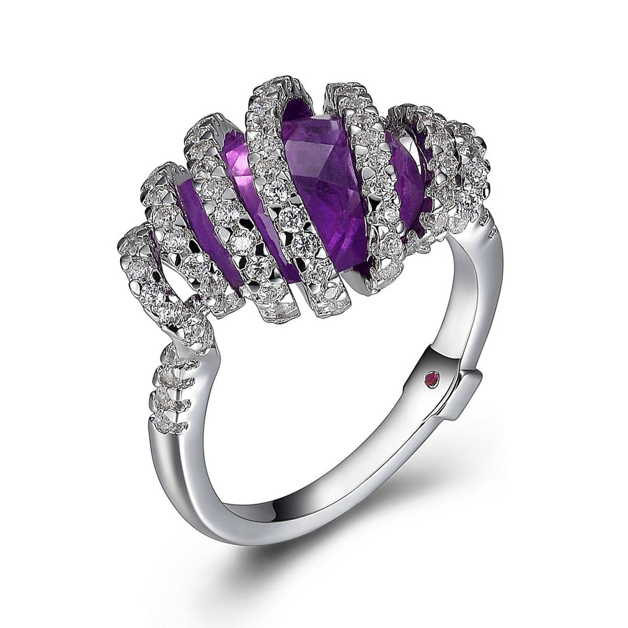 Bague Elle Spiral Amethyst