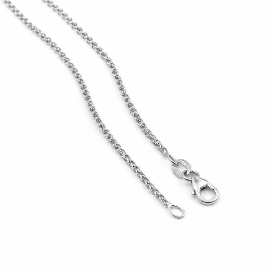 Chaîne Diamond cut Wheat or blanc 14 kt Largeur 1,55 mm