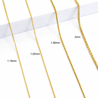 Chaîne Diamond cut Wheat or jaune 14 kt Largeur 1,55 mm, vue 3