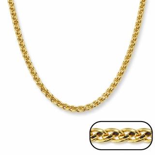 Chaîne Diamond cut Wheat or jaune 14 kt Largeur 1,55 mm, vue 2