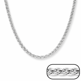 Chaîne Diamond cut Wheat or blanc 14 kt Largeur 1,55 mm, vue 2