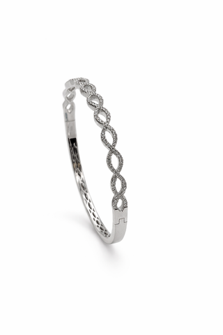 Bracelet Or blanc 18 kt avec diamants, vue 2