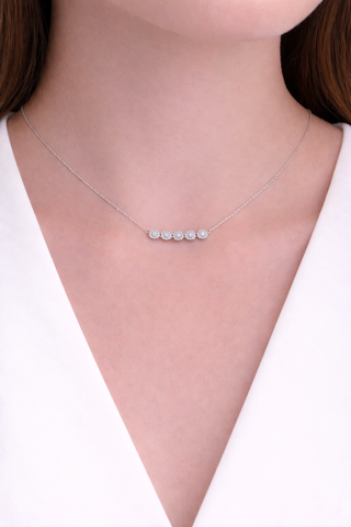 Collier Boules en or blanc 18 kt avec diamants, vue 3