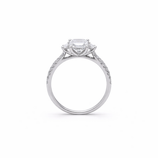 Bague de Fiançailles Trinité Or blanc 18 kt avec diamants, vue 2
