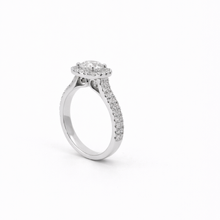 Bague de Fiançailles Or blanc 14 kt avec diamants, vue 3