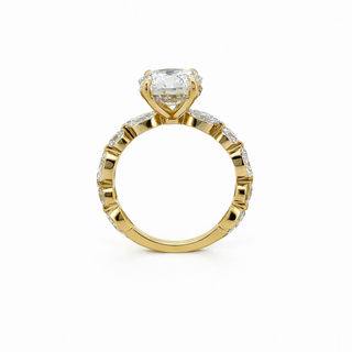 Bague de Fiançailles Or jaune 14 kt avec diamants, vue 2