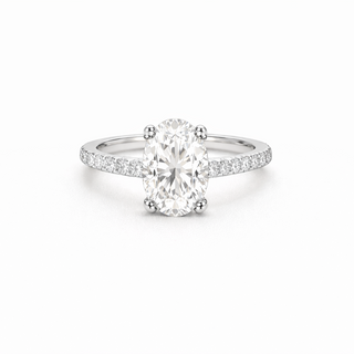 Bague de Fiançailles Or blanc 18 kt avec diamants