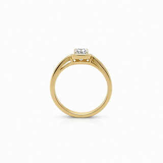 Bague de Fiançailles Solitaire en Or jaune 14 kt, vue 2