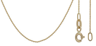 Chaîne Diamond cut trace en or jaune 10 kt Largeur 0,85 mm, vue 4