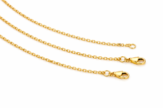 Chaîne Diamond cut trace en or jaune 10 kt Largeur 1,45 mm