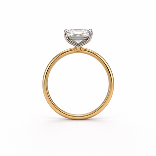 Bague de Fiançailles Diamant Radiant Or 14 kt 2 tons, vue 2