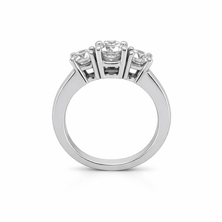 Bague de Fiançailles Trinité en Or blanc 18 kt, vue 2