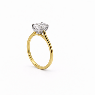 Bague de Fiançailles Diamant Ovale Or 14 kt 2 tons, vue 3