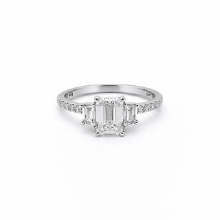 Bague de Fiançailles Trinité Or blanc 18 kt avec diamants