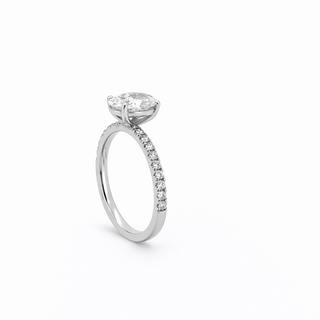 Bague de Fiançailles Or blanc 18 kt avec diamants, vue 3