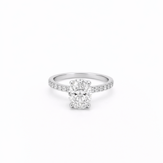 Bague de Fiançailles Or blanc 18 kt avec diamants