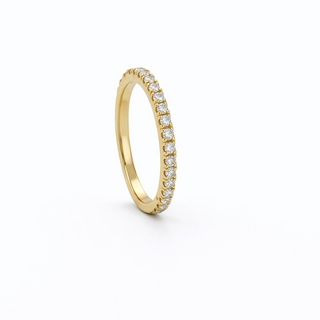 Bague Éternité Or jaune 14 kt avec diamants, vue 2