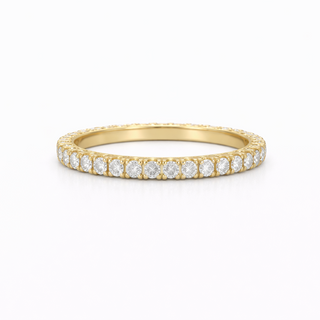 Bague Éternité Or jaune 14 kt avec diamants