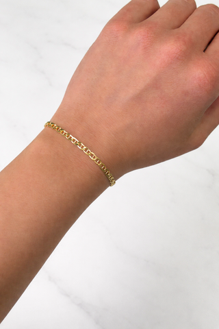 Bracelet Flat Anchor or jaune 10 kt Largeur 3,00 mm, vue 4