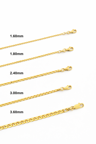 Chaîne Flat Anchor or jaune 10 kt Largeur 3,60 mm, vue 3