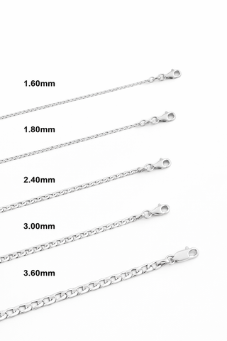 Bracelet Flat Anchor or blanc 10 kt Largeur 3,00 mm, vue 3