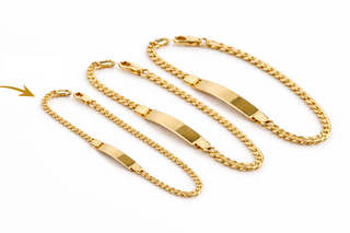 Bracelet ID Hollow Curb en or jaune 10 kt, vue 2