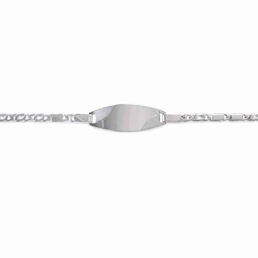 Bracelet ID en or blanc 10 kt