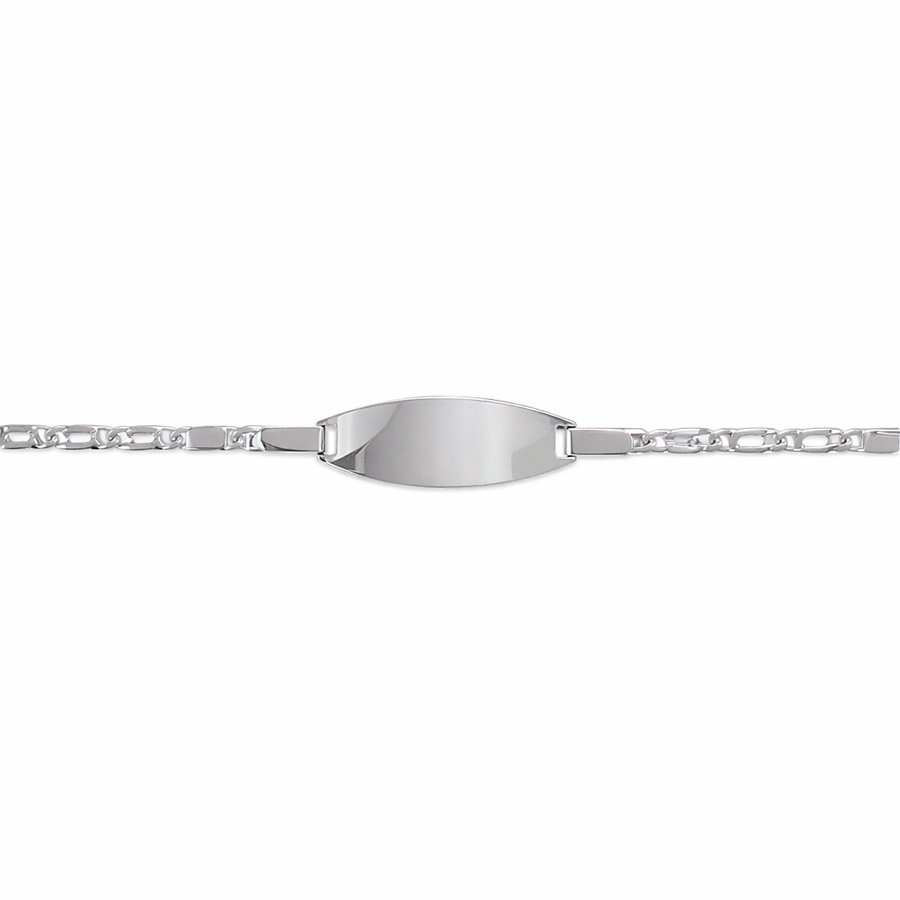 Bracelet ID en or blanc 10 kt