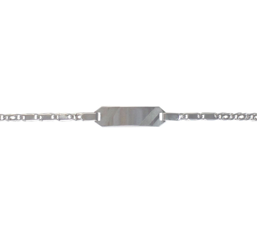 Bracelet ID en or blanc 10 kt