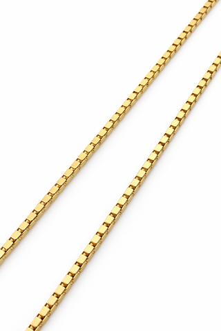 Chaîne Box or jaune 10 kt Largeur 1,45 mm
