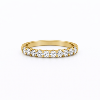 Bague Semi-Éternité Or jaune 14 kt avec diamants