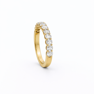 Bague Semi-Éternité Or jaune 14 kt avec diamants, vue 2
