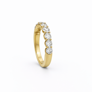 Bague Semi-Éternité Or jaune 14 kt avec diamants, vue 2