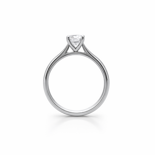 Bague de Fiançailles Solitaire en Or blanc 14 kt, vue 2