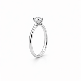 Bague de Fiançailles Solitaire en Or blanc 14 kt, vue 3