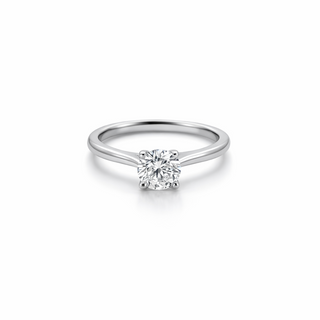 Bague de Fiançailles Solitaire en Or blanc 14 kt