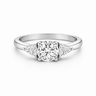 Bague de Fiançailles Trinité en Or blanc 18 kt